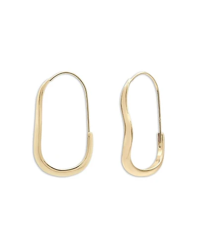 Dominique Wavy Oval Hoop Earrings