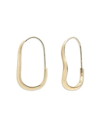 Dominique Wavy Oval Hoop Earrings