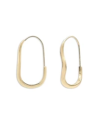 Shashi Dominique Wavy Oval Hoop Earrings