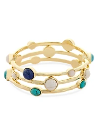 Aqua Stone Bangle Set - Exclusive