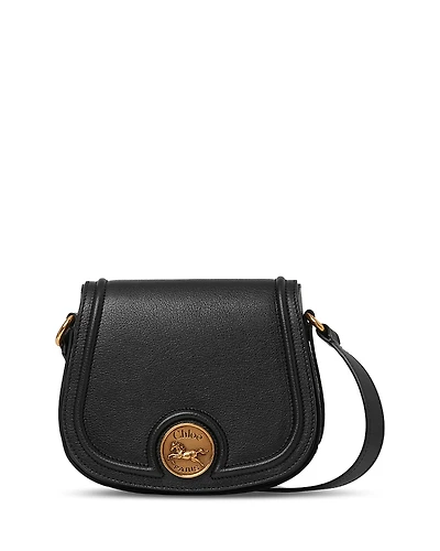 Chloe Horse Medal Small Leather Saddle Bag