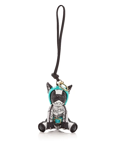 Mcm Aren Visetos Bulldog Bag Charm