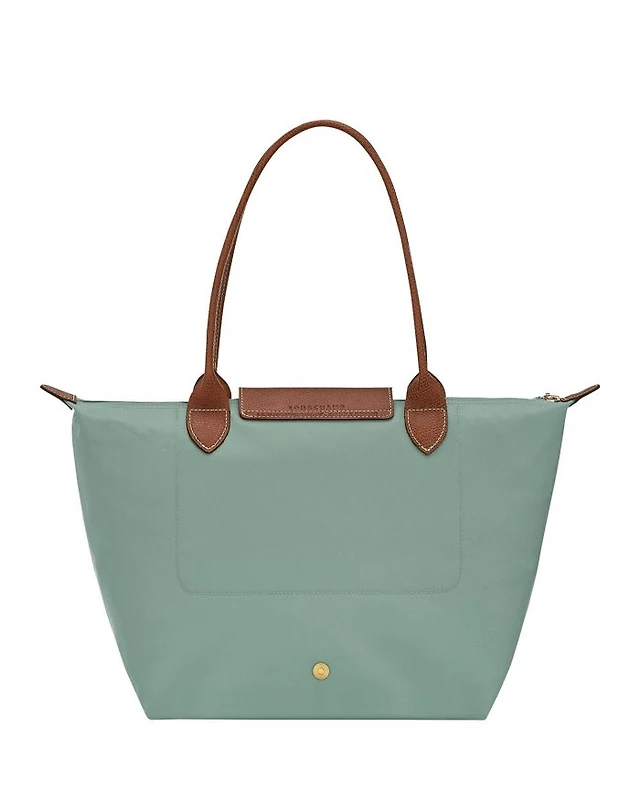 Shop Longchamp Le Pliage Green Medium Nylon Tote Bag at Beverly