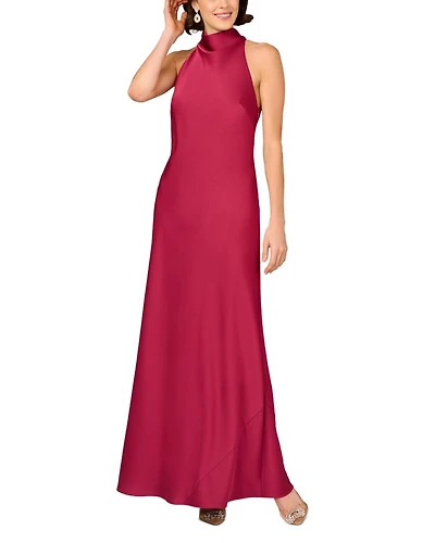 Crepe Back Satin Long Dress