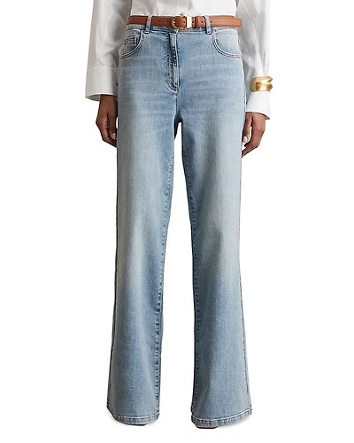 Reiss Petites Bonnie Mid Rise Flare Jeans