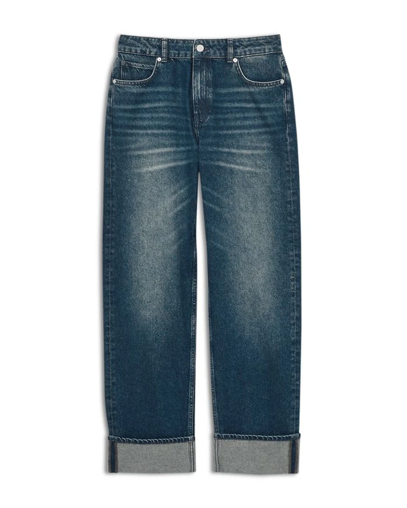 Belinda Mid Rise Straight Jeans Blue