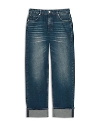 Belinda Mid Rise Straight Jeans Blue