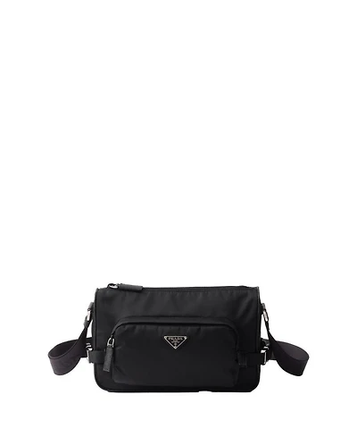 Re-Nylon and Saffiano Leather Shoulder Bag