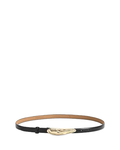 Ettika Liquid Luxe Women's Black Leather Belt