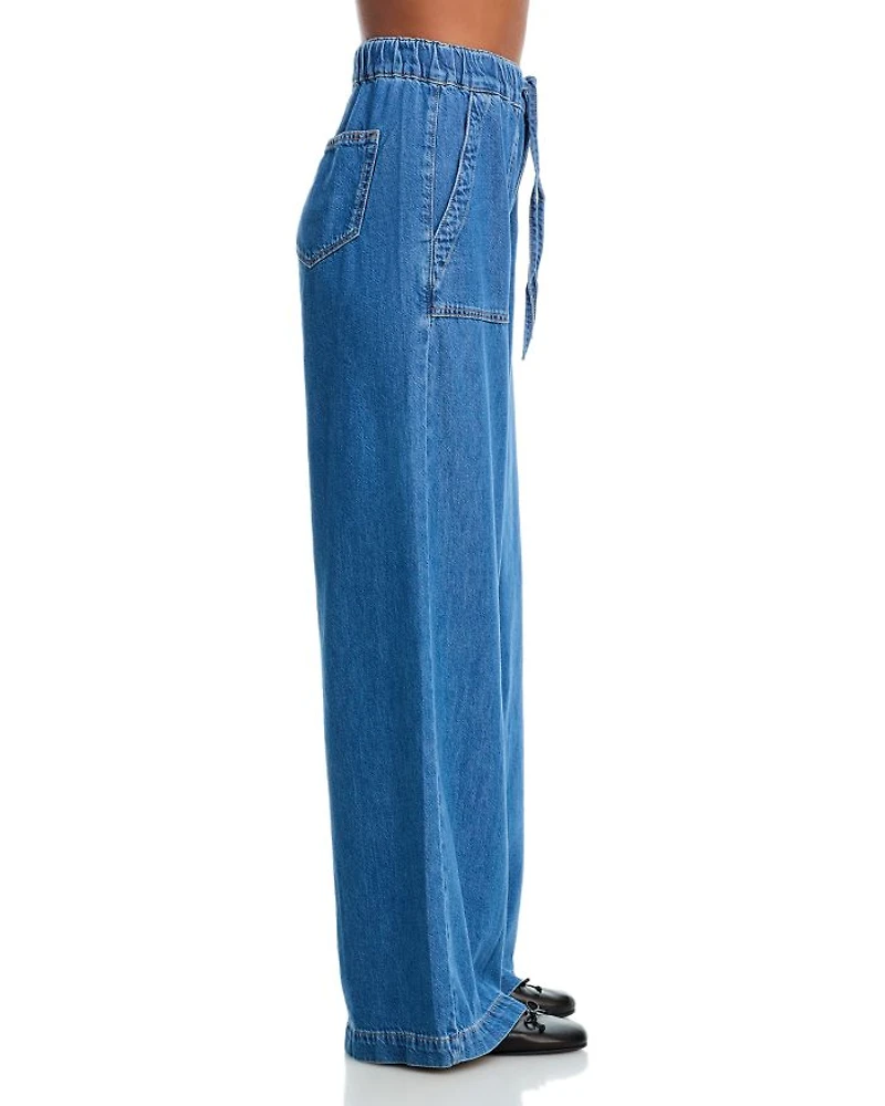 Rumi High Rise Wide Leg Jeans Nimes