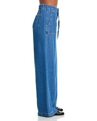 Rumi High Rise Wide Leg Jeans Nimes