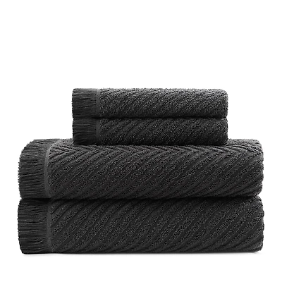 Dkny Pure Yarn Dyed Waffle Cotton Bath and Hand Towel 4-Piece Set