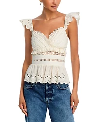 Eyelet Flutter Tank Top - Exclusive