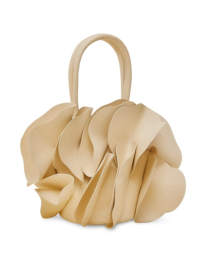 Farm Rio Ivory Leather Flower Bag