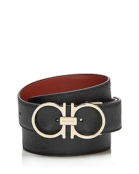 Ferragamo Double Gancini Leather Belt