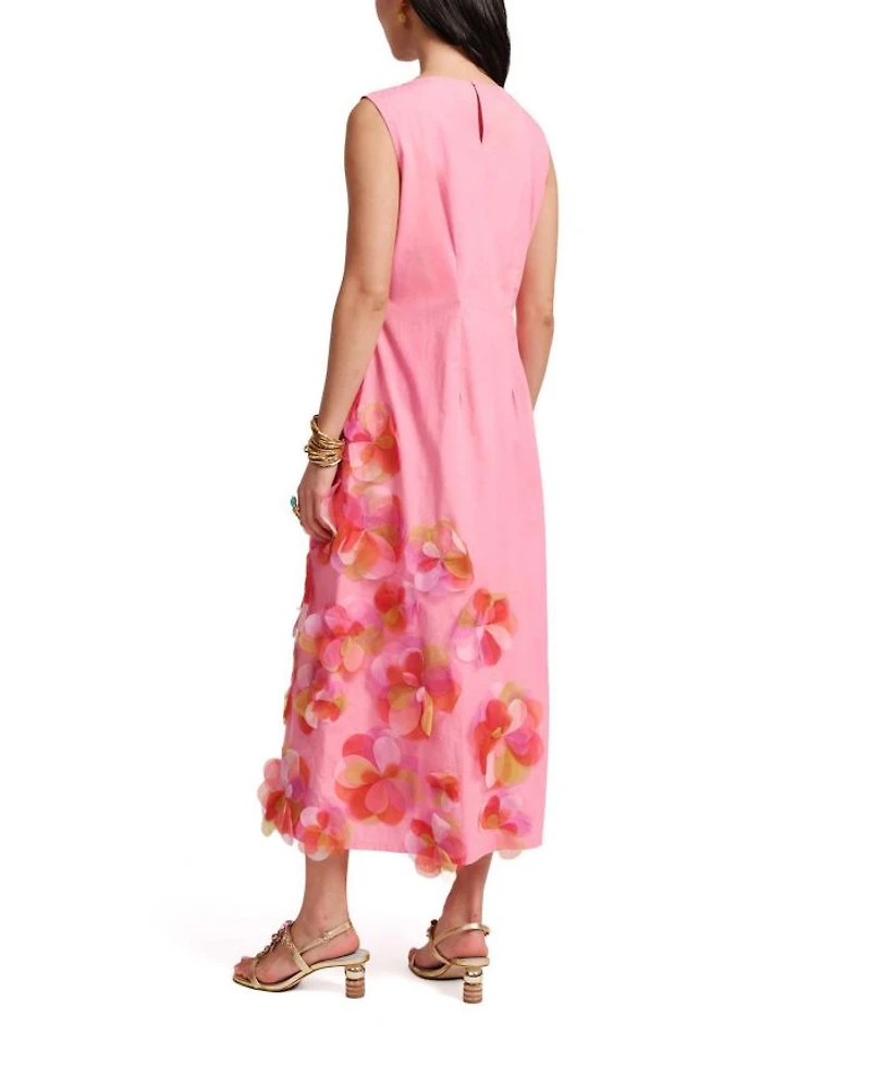Origami Dress with Organza Flowers