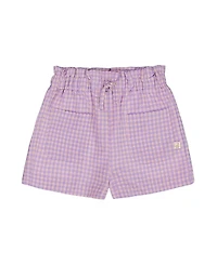 Deux par Deux Girls' Printed Gingham Short - Little Kid