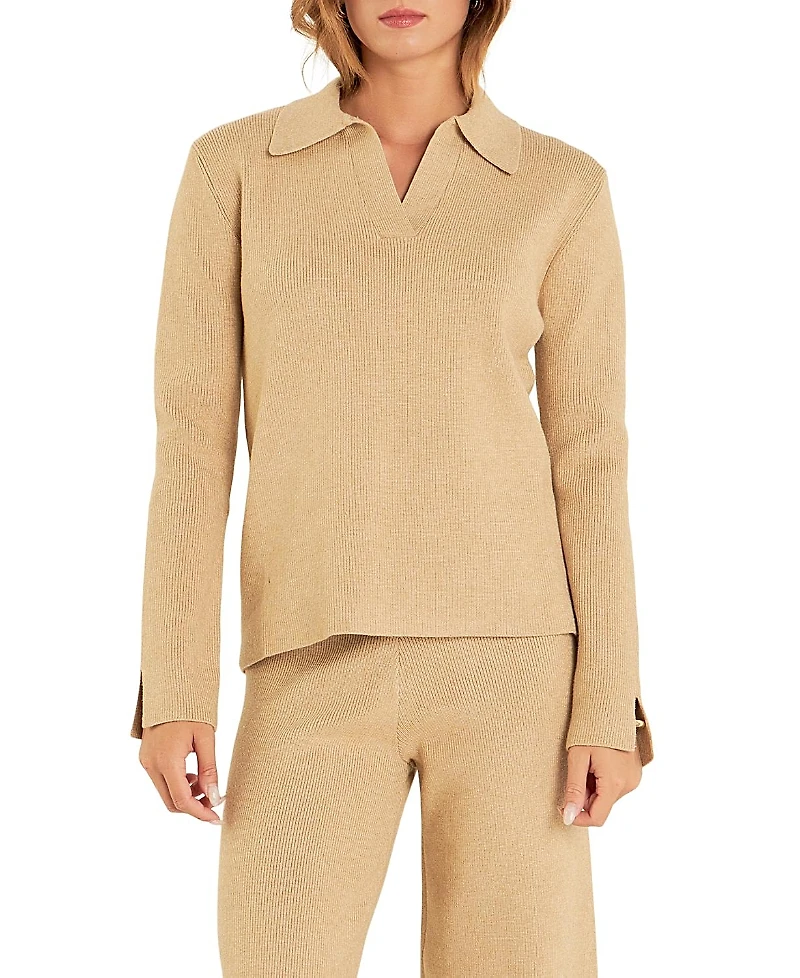 English Factory Women's Collared Knit Sweater