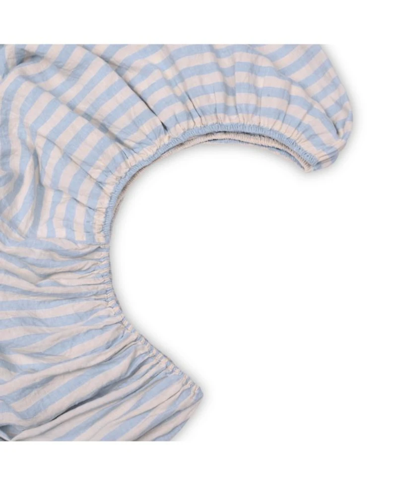 Pembroke Stripe Linen Fitted Sheet