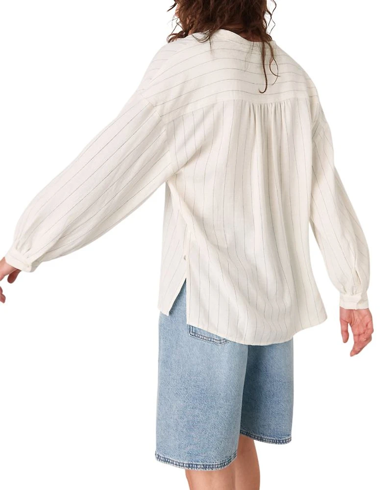 Stripe Long Sleeve Blouse