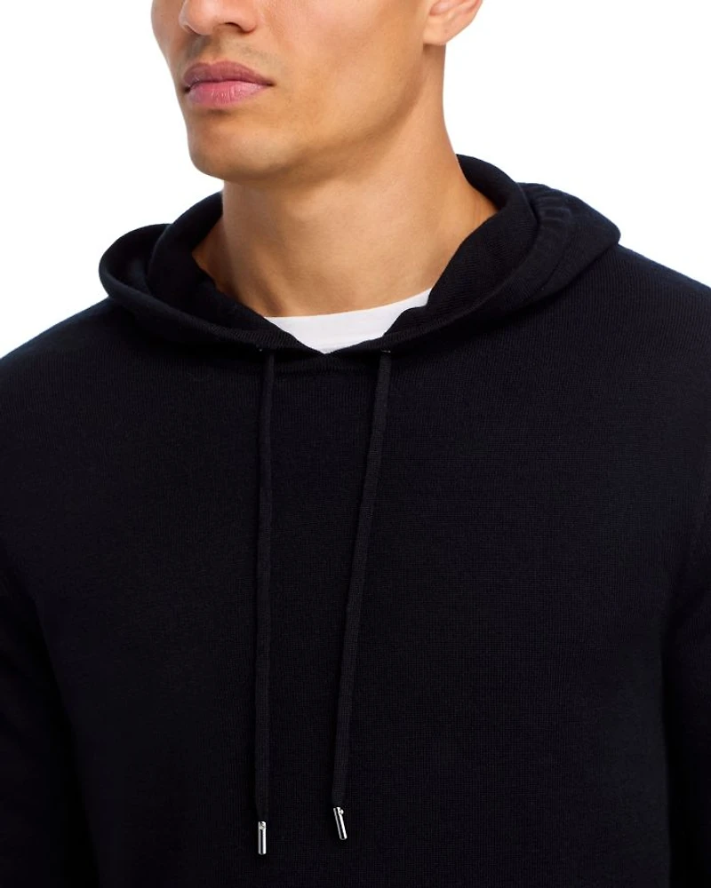 Extra Fine Merino Wool Slim Fit Hooded Sweater