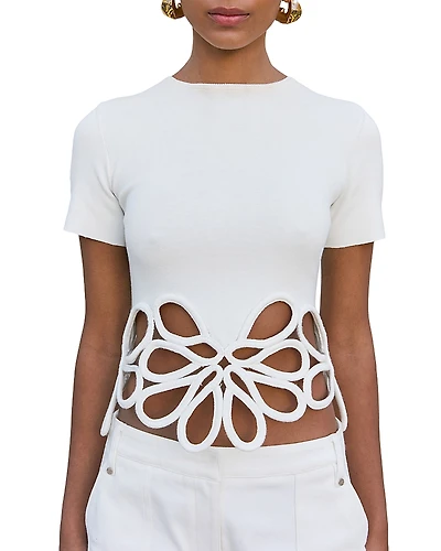 Cult Gaia Eres Cut Out Floral Top