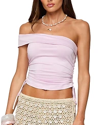 Edikted Yafa Asymmetric Off Shoulder Top