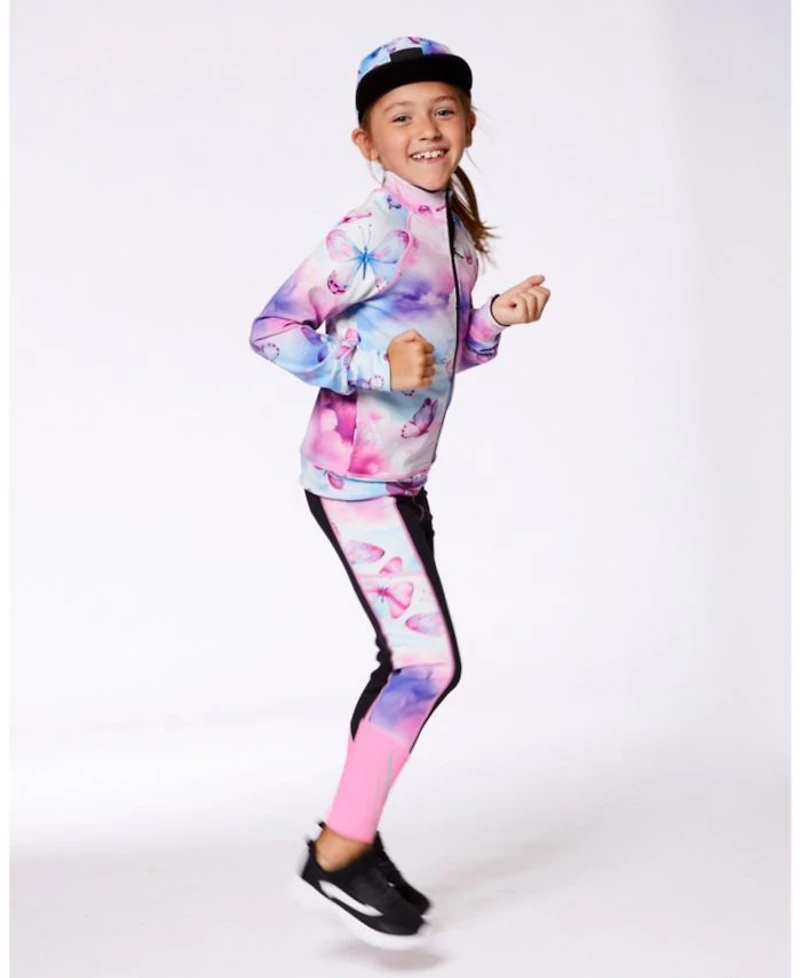 Girls' Printed Reversible Full Zip Athletic Cardigan