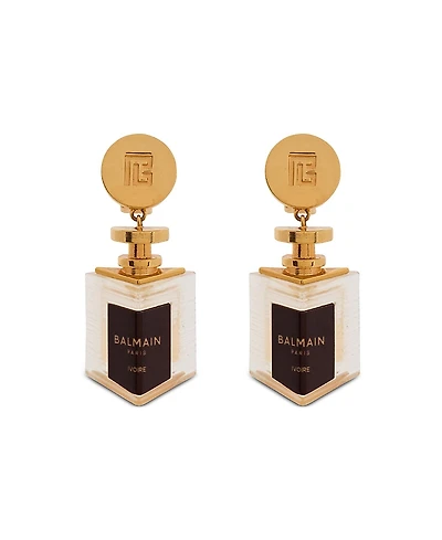 Balmain Brass Perfume Earrings