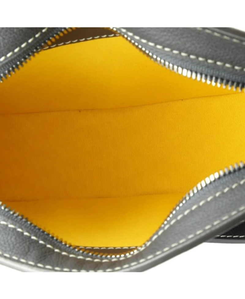Hirondelle Shoulder Bag Coated Canvas and Leather