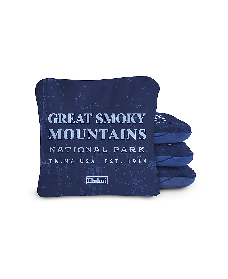 Elakai 6x6 Great Smoky Mountains National Park Durasuede + Turbo Polyglide Pilot Versacraft Cornhole Bags