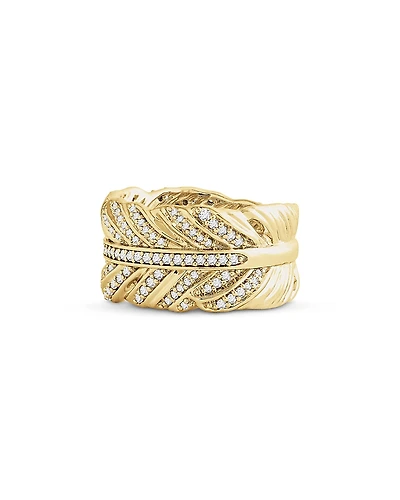 Anabel Aram Feather Pave Ring