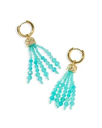 Sylvia Teal Amazonite Huggie Earrings