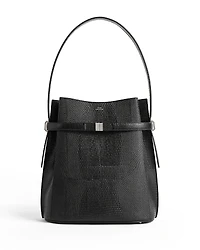 Toteme Belted Lizard-Embossed Bucket Bag