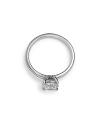 Certified Lab Grown Diamond Round Cut Engagement Ring 18K Yellow and White Gold, 1.0 tcw