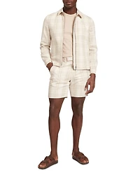 Arrigoh Checked Cotton & Linen Harrington Jacket