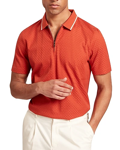 Ted Baker Cophen T Texture Zip Neck Polo Shirt