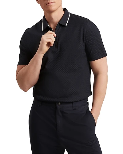 Ted Baker Cophen T Texture Zip Neck Polo Shirt