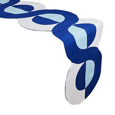 Misette Bauhaus Embroidered Linen Table Runner