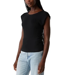 Leighton Power Shoulder Top