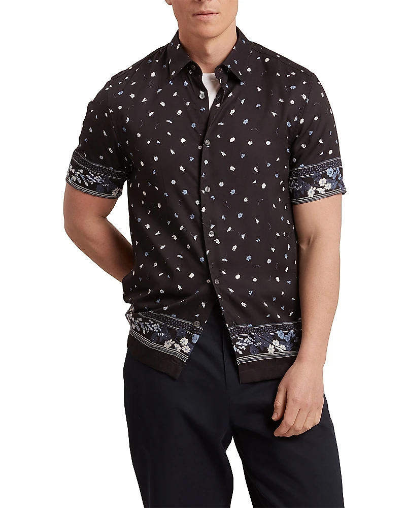 Ted Baker Wold Floral Scarf Print Shirt