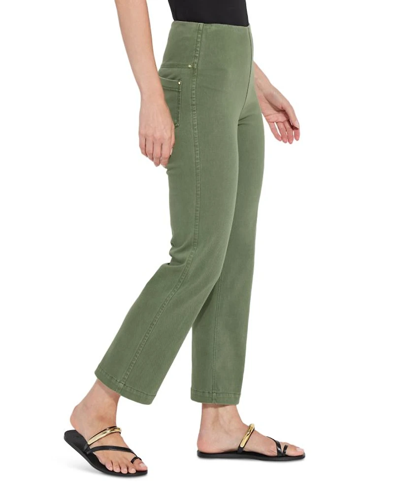 High Rise Ankle Baby Bootcut Jeans Mid Wash