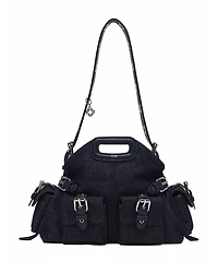 Maje Miss M Pockets Denim Bag