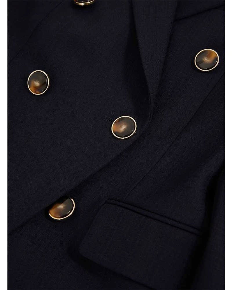 Lia DNA Double Breasted Blazer Navy