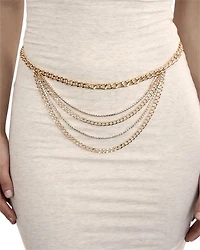 Nightlife Crystal Multi Row Chain Belt