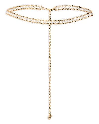 Imitation Pearl Chain Belt