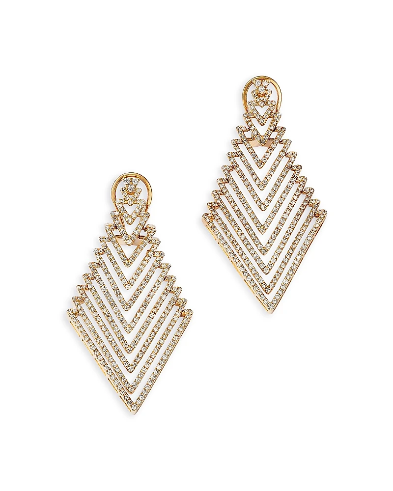 Bloomingdale's Fine Collection Diamond Geometric Drop Earrings