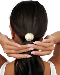 Santorini Cubic Zirconia Shell Hair Tie