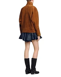 Oversized Suede Jacket