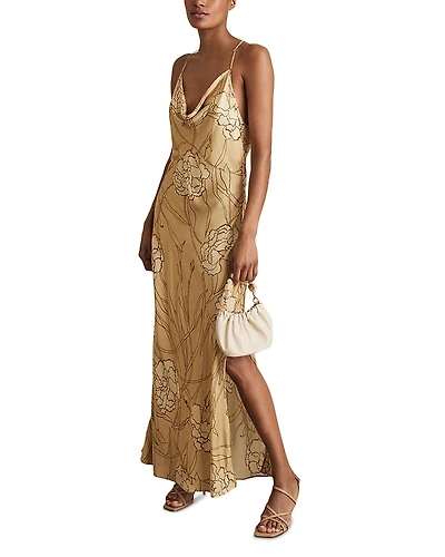 Reiss Rochelle Floral Printed Slip Dress